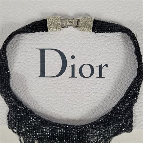 collier ras le cou dior|Dior collier.